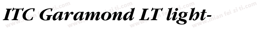 ITC Garamond LT light字体转换